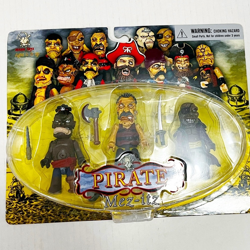 Pirate Mez-Itz Figure 3 Pack Mezco Zugbinnie Petey Stripes Willy One Eye New on